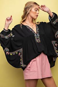 Embroidered Woven Blouse