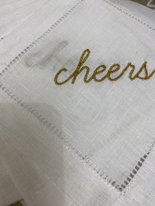 DOT COCKTAIL NAPKIN SET CHEERS