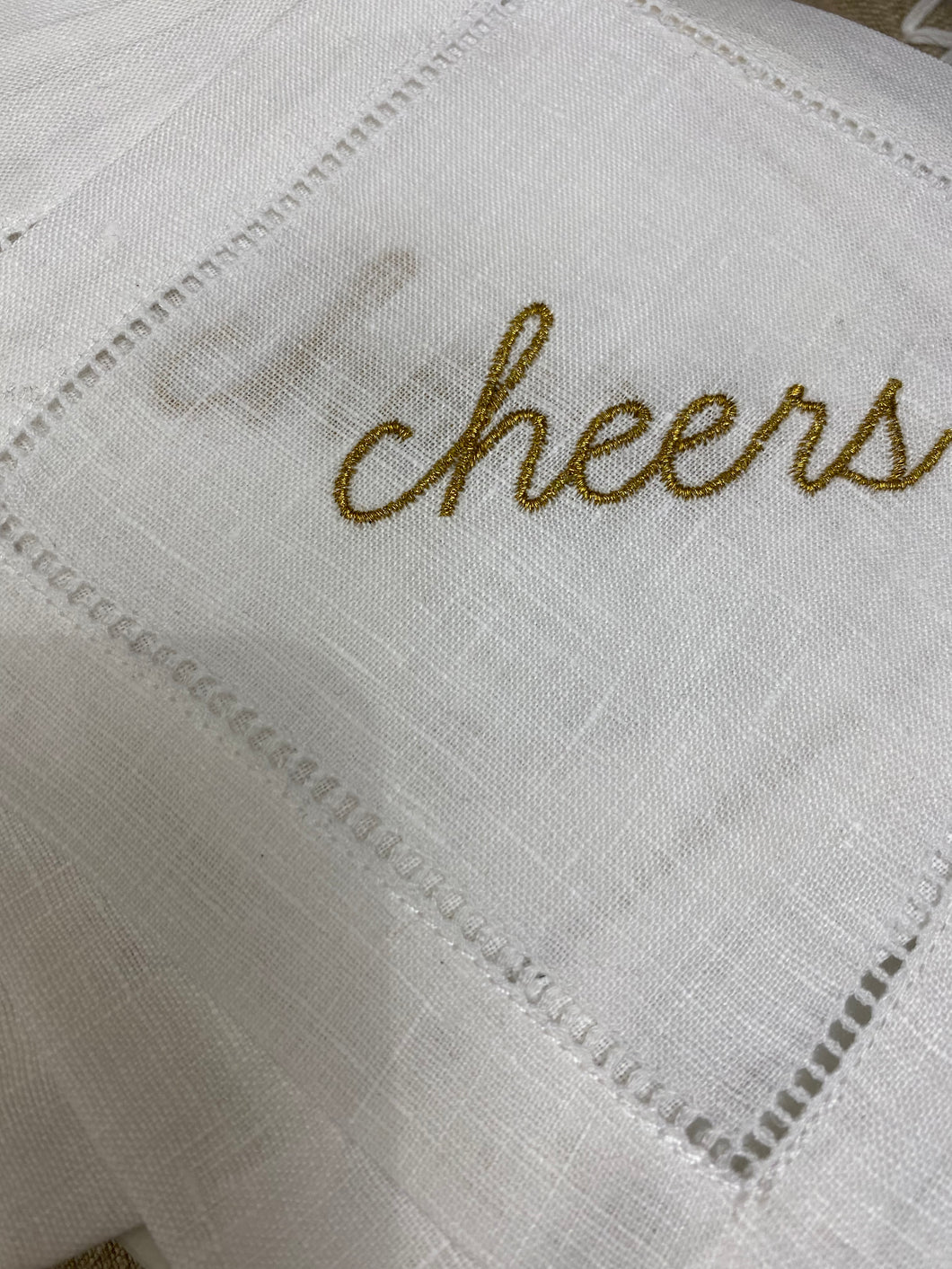 DOT COCKTAIL NAPKIN SET CHEERS