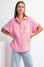 Load image into Gallery viewer, Short Sleeve Gauze Blouse
