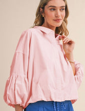 Load image into Gallery viewer, Button Down Bubble Sleeve Top
