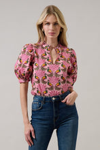Load image into Gallery viewer, Puff Sleeve Top Peacock
