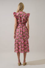 Load image into Gallery viewer, Ruffle Midi Dress Peacock
