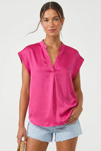 Load image into Gallery viewer, Cap Sleeve Satin Blouse
