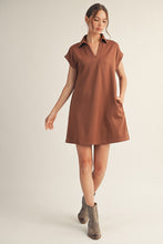 Load image into Gallery viewer, Solid Collared Pockets Dress
