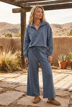 Load image into Gallery viewer, Scuba Half Zip Pullover &amp; Wide Leg Pants Set
