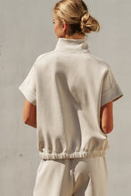 Load image into Gallery viewer, Short Sleeve Half Zip Pullover Top
