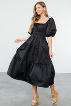 Load image into Gallery viewer, Black Puff Sleeve Dress
